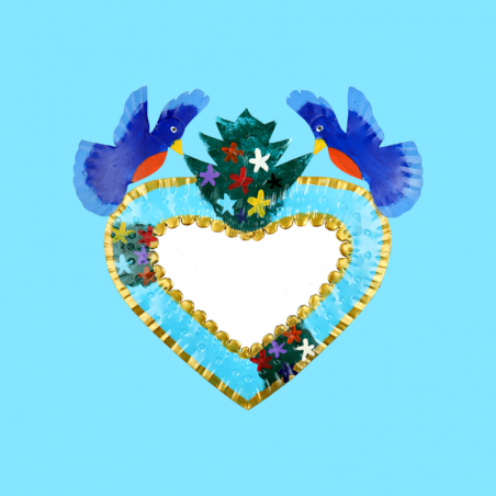 Specchio Cuore con Colombe