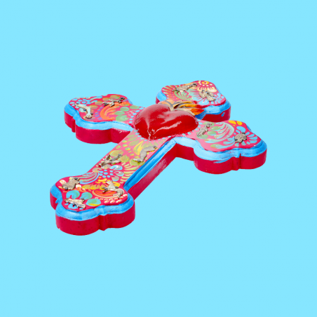 Croce Folk in Legno con...