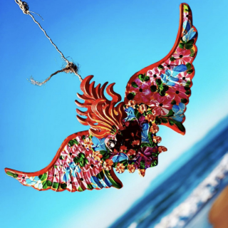 Maxi Cuore Alato Floreale