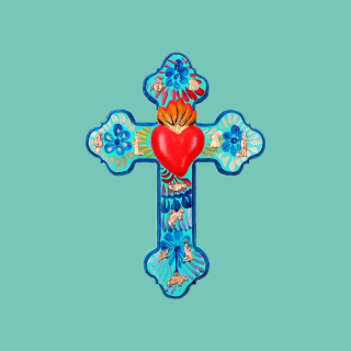 Croce Folk in Legno con...