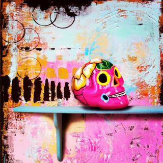 Teschio in Ceramica Ibiscus