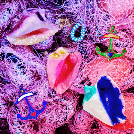 Scultura Conchiglia Tropicale