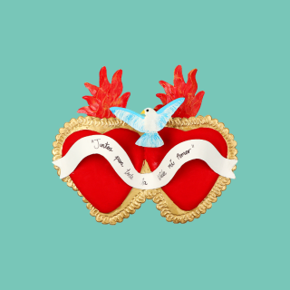 Doppio Cuore con Colomba e...