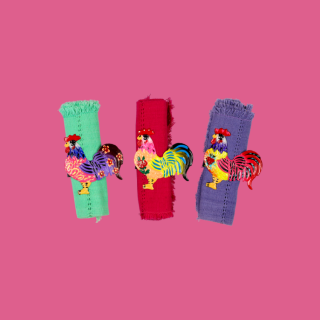 Gallo Rose Coral Napkin Holder